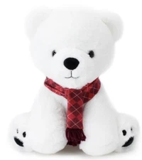 Animal Adventure Book Wondershop at Target 13.5" Polar Bear Scarf  Plush White