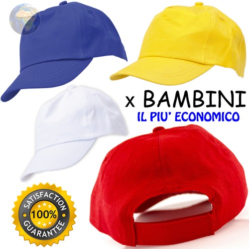 CAPPELLO da BAMBINO Bimbo GITA per SCUOLA  Estivo BASEBALL Regolabile CAPPELLINO - Imagen 1 de 8