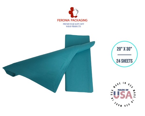 Caribbean Teal Tissue Paper Squares Bulk 24 Sheets Premium Gift Wrap and Art ... - Picture 3 of 8