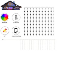 RGB Smart Curtain Lights 400 LED Curtain Lights with APP Remote Control Decor