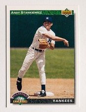 ANDY STANKIEWICZ 1992 Upper Deck Baseball Diamond Debuts Rookie #779 NY Yankees