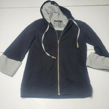 Hazel Womens Sm Jacket Black Waist Length Fitted Full Zip Up Pockets Drawstrings
