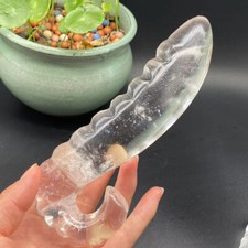 1pc Natural White Clear Quartz Crystal Massage Yoni Wand Healing for Women Gift