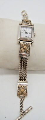 VINTAGE BRIGHTON MONROE WRIST WATCH 2 TONE GOLD & SILVER 