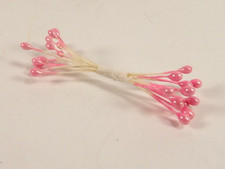 Stamens Composition Pink Pearl Double End Vintage Flower Crafts Millinery 1950s