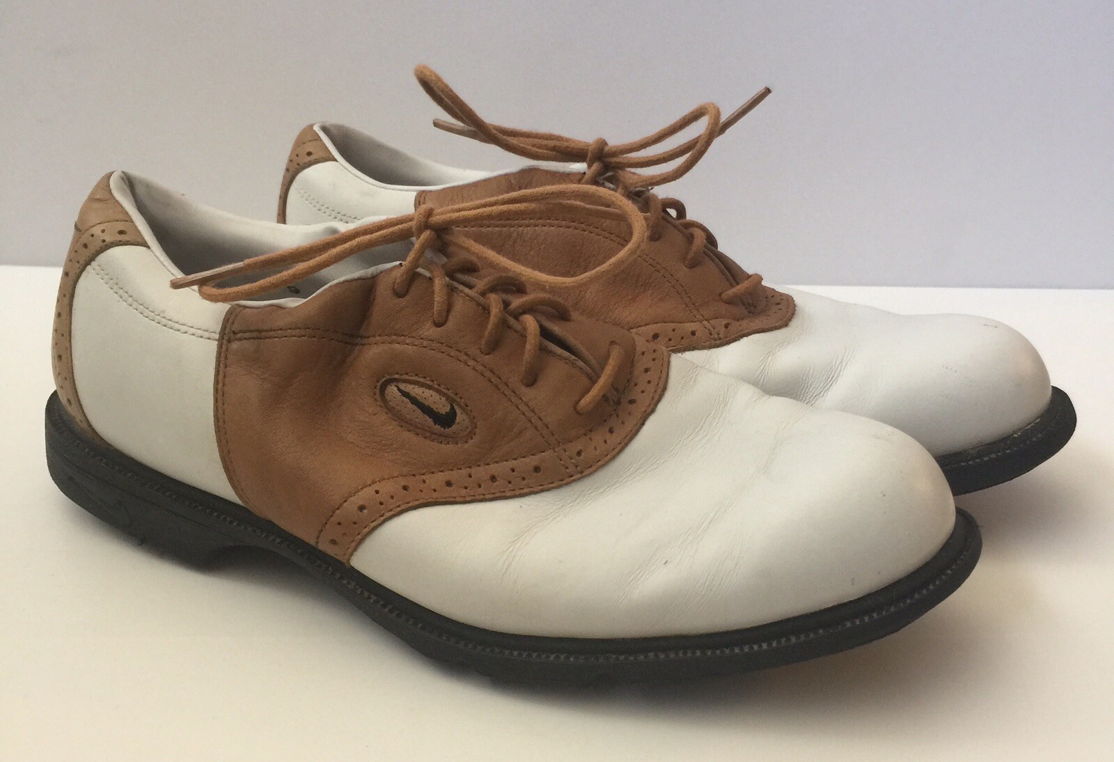 Nike Mens Size 9 Wickie Last Brown White Saddle Oxford Golf Shoes eBay