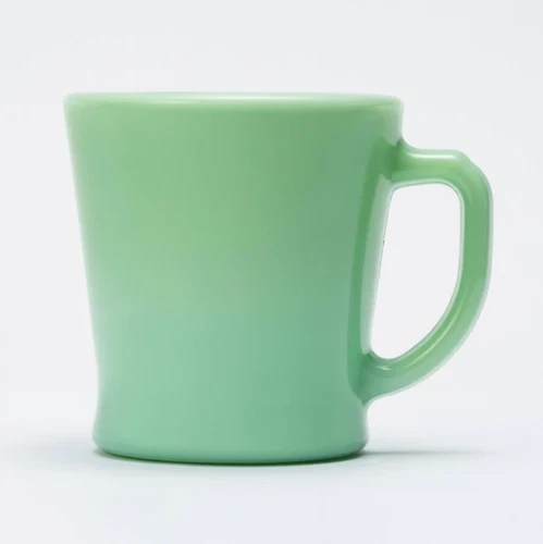 Fire King D Handle  Mug Cup Milk glass with Box 250ml Japan NEW