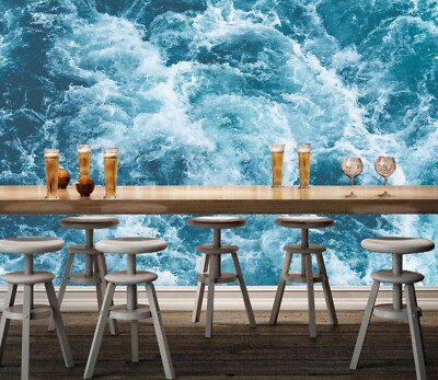 3D Ocean Waves KEP2580 Wallpaper Mural Self-adhesive Removable Sticker Kay