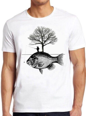 Fishing Fisherman Funny Fish Sea Bream Bass Tree Cool Gift Tee T Shirt