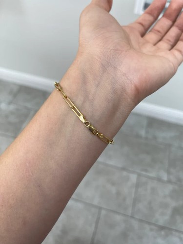 1,80 Karat natürlicher Asscher-Schliff Smaragd Solitär Büroklammer Alltag Armband 14K - Bild 4 von 9