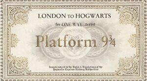 Harry Potter Hogwarts Platform 9 3 4 Ticket Sale Ebay