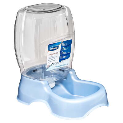 Pet  Gravity Water Bowl Station for Dogs and Cats, 3 gallon, Blue Silver