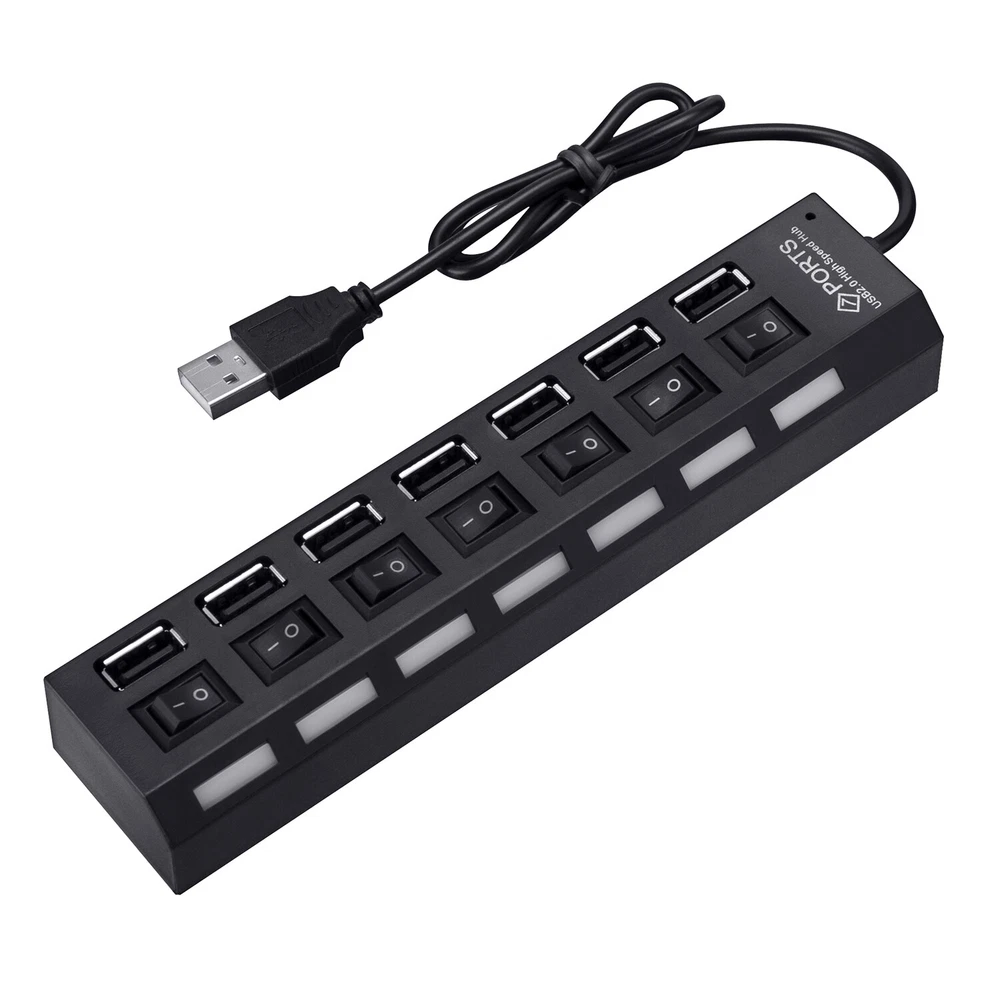 4-Port USB Hub Wall Charger - Desktop & Travel Charging Station Adapter  