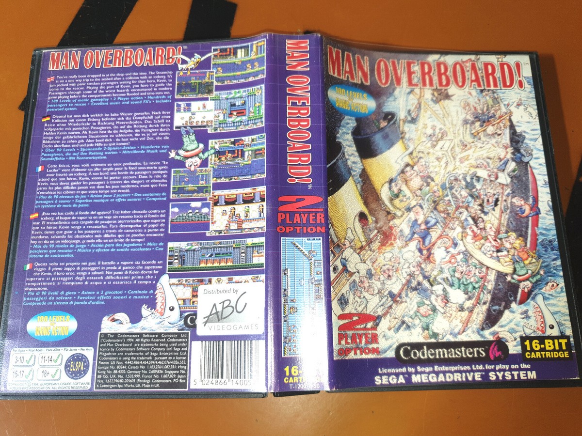 Man Overboard Sur SEGA Megadrive - PAL - Bon état - Sans Notice