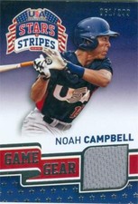 Noah Campbell jersey relic baseball card 2015 Panini Stars & Strips Game Gear 80