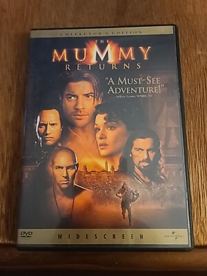 The Mummy Returns (DVD, 2001) Adventure, Horror, Brendan Fraser, Rachel ...