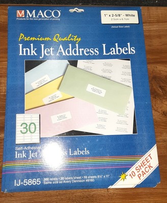 maco laser and inkjet labels