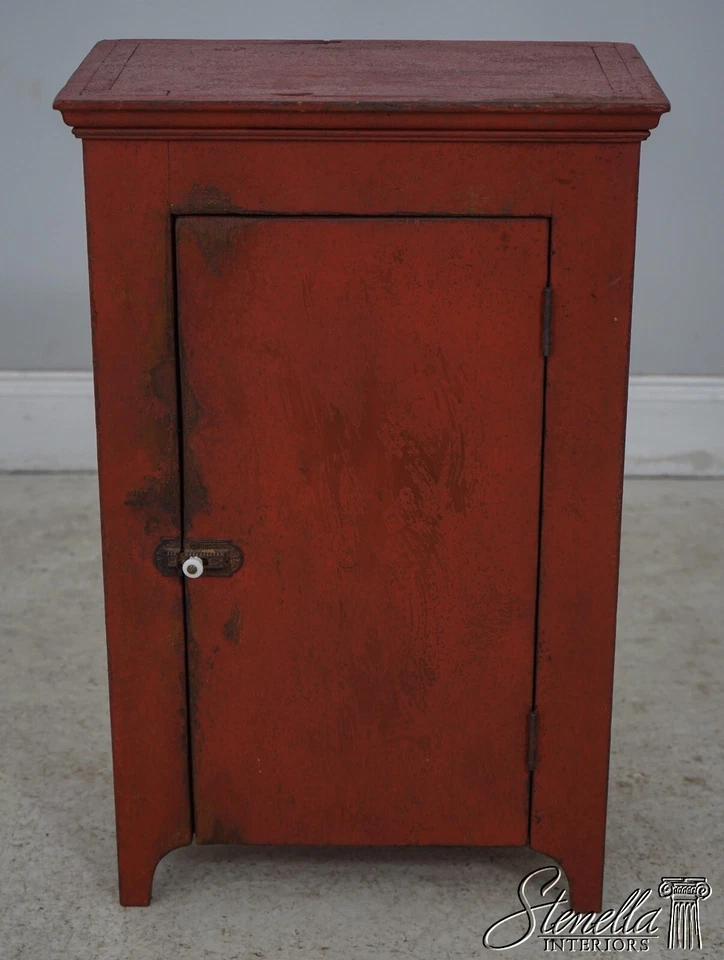 L60563EC: Gabinete de puerta pequeña estilo americano acabado rojo pintado Foto 2 de 4