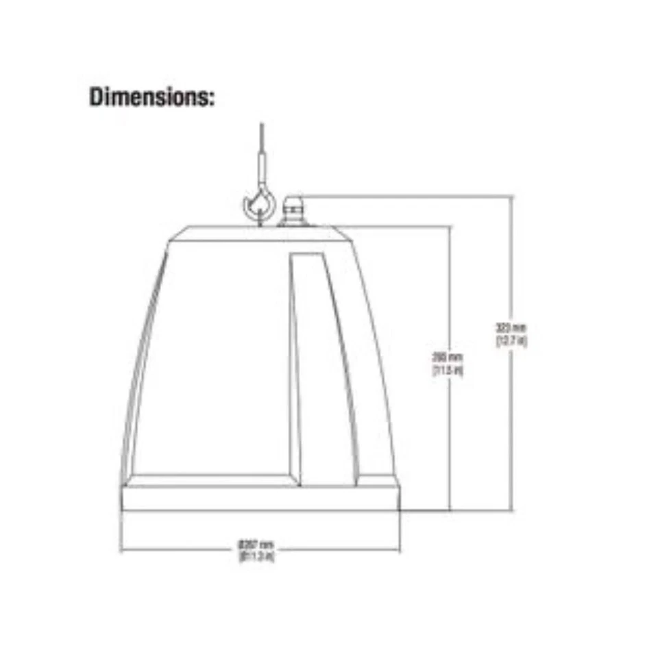 QSC AD-P6T 6.5" Two-Way Pendant-Mount Loudspeaker - WHITE - Image 4 of 4