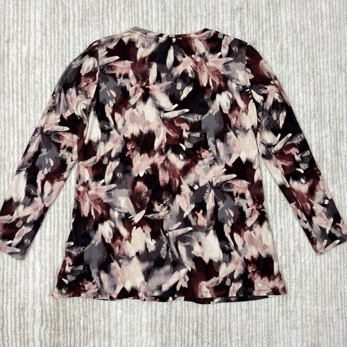 LOGO by Lori Goldstein Damen Langarm Blumen Tunika Top Größe Small Taschen - Bild 6 von 8