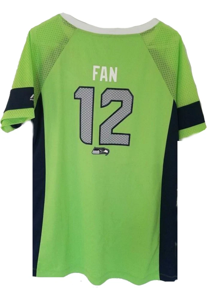 Seattle Seahawks Para Mujer Talla Mediana 12th Fan Draft Me Cuello en V Con Cordones Foto 2 de 4