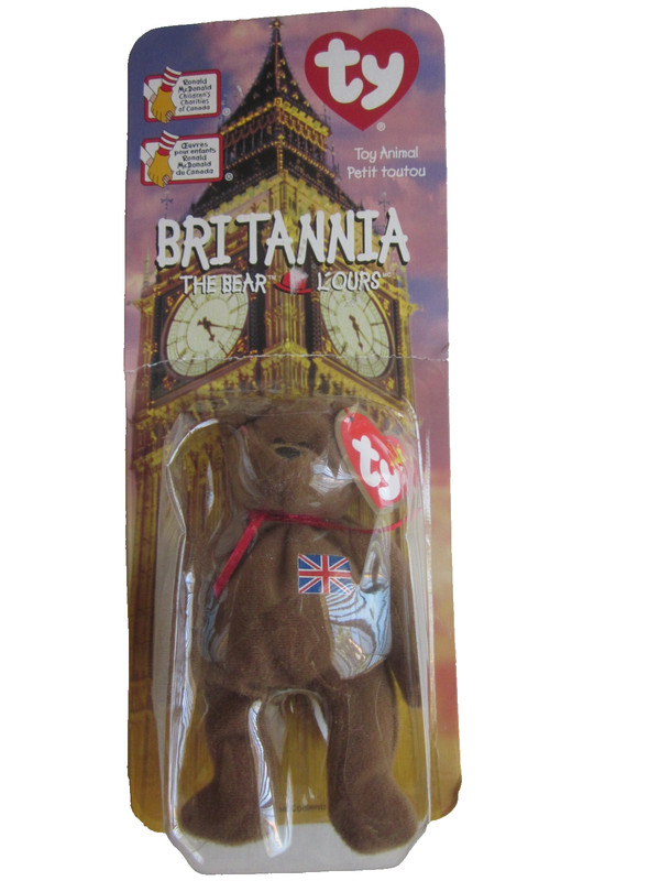New TY Teenie Original Beanie - BRITANNIA The Bear - Ronald McDonald - Rare