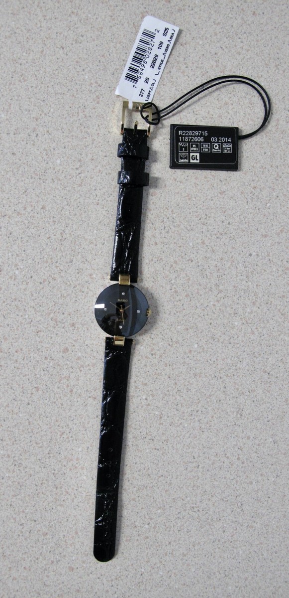 Women Rado Coupole Jubilee Watch 24mm black dial 4 diamonds