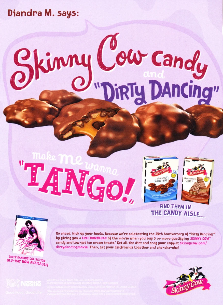 SKINNY COW ICE CREAM AD #2 MAGAZINE Promo AD 2012 "DIRTY DANCING.