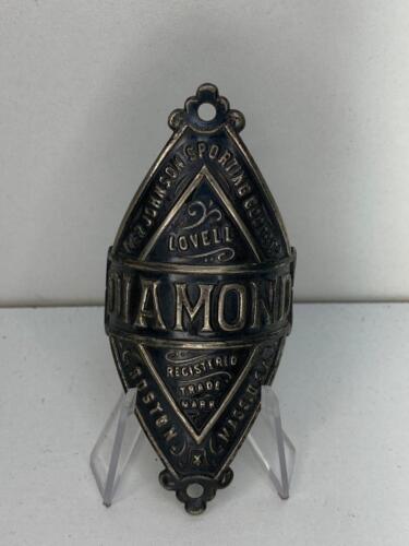 NOS vintage Iver Johnson LOVELL DIAMOND bicycle HEAD BADGE - Picture 1 of 4