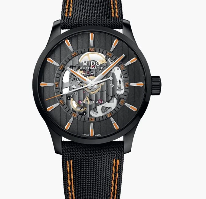 Mido Multifort Skeleton Vertigo Automatic Black 42mm Men
