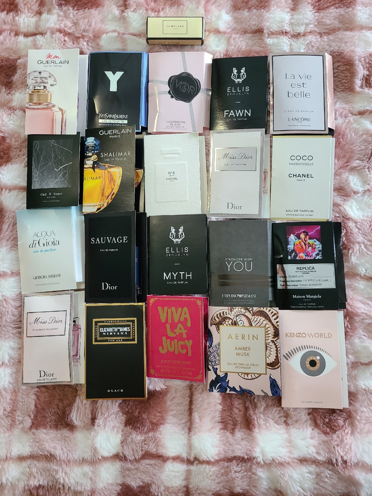 💐10 Perfume Sampler Set Lot Fragrance Samples Women w 2 free makeup