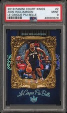 2019 Panini Court Kings Le Cinque Piu Belle #2 Zion Williamson Rookie SSP PSA 9