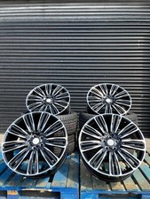 22" inch Range Rover/Land Rover Style Gloss Black Polished Wheels & Tyres 5x120