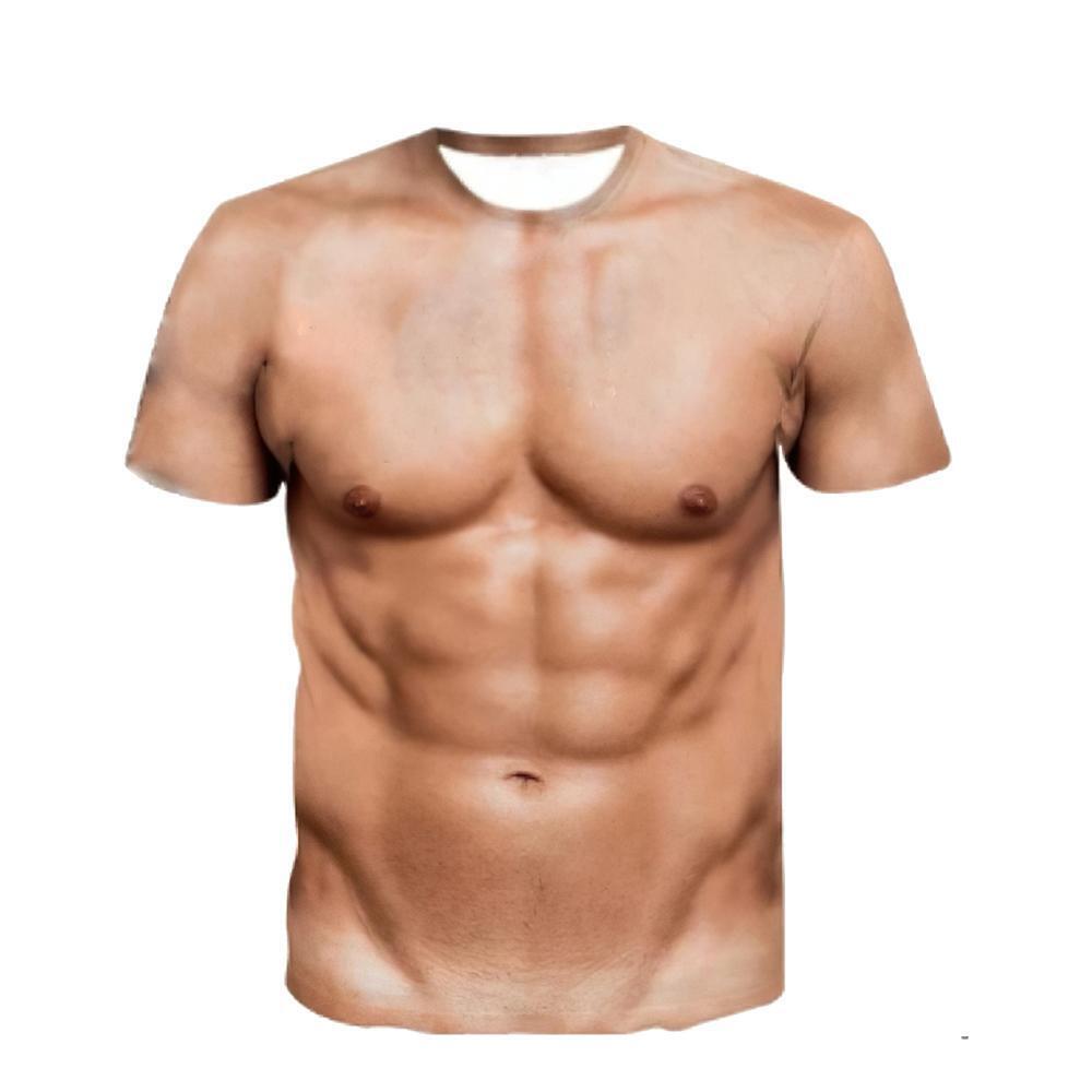 Fake Sixpack Fake Abs Abdominal Muscles Gym #1 T-Shirt by Mister