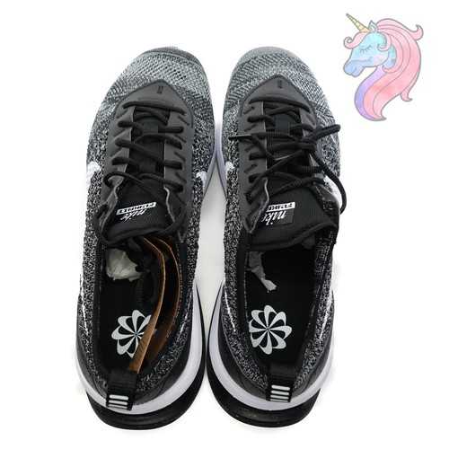 Mens Nike Air Max Flyknit Racer Oreo Black White Sneakers DJ6106 001 New - Picture 20 of 20