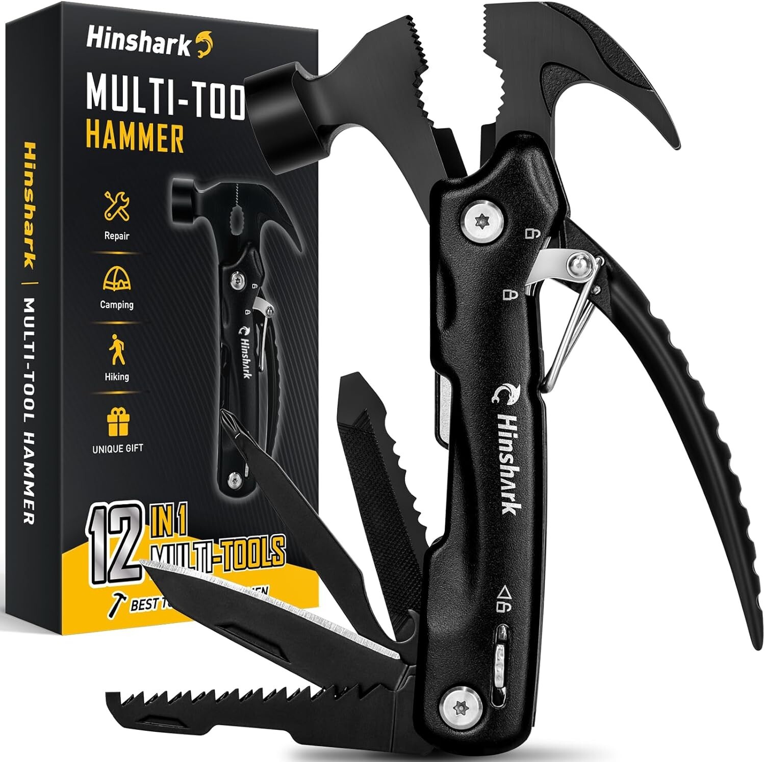 Multiutensile Versatile e portatile - Martello, Cacciavite, Coltello 12 in 1