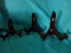 Lot 3 Vintage SPI San Pacific Easel Plate Holder Wood Display Stand 5 6 7" brown — photo 4