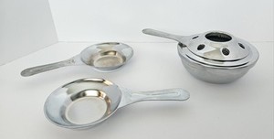 Alcohol Burner Steel Chaffing Dish Burner w/Vents and Lids. 