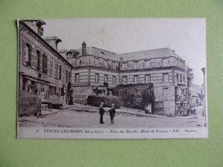 CPA VEULES LES ROSES PLACE DU MARCHE HOTEL DE FRANCE