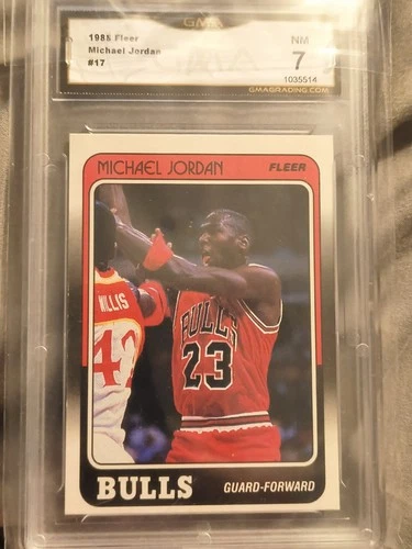 1988 fleer michael jordan #17 graded 7 NM Gma!! Great Condition🔥 Goat Must Have
