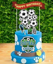 Fußball Geburtstag Tortenaufleger für Jungen Geburtstag Party Kinder Tortendeko UK Champs