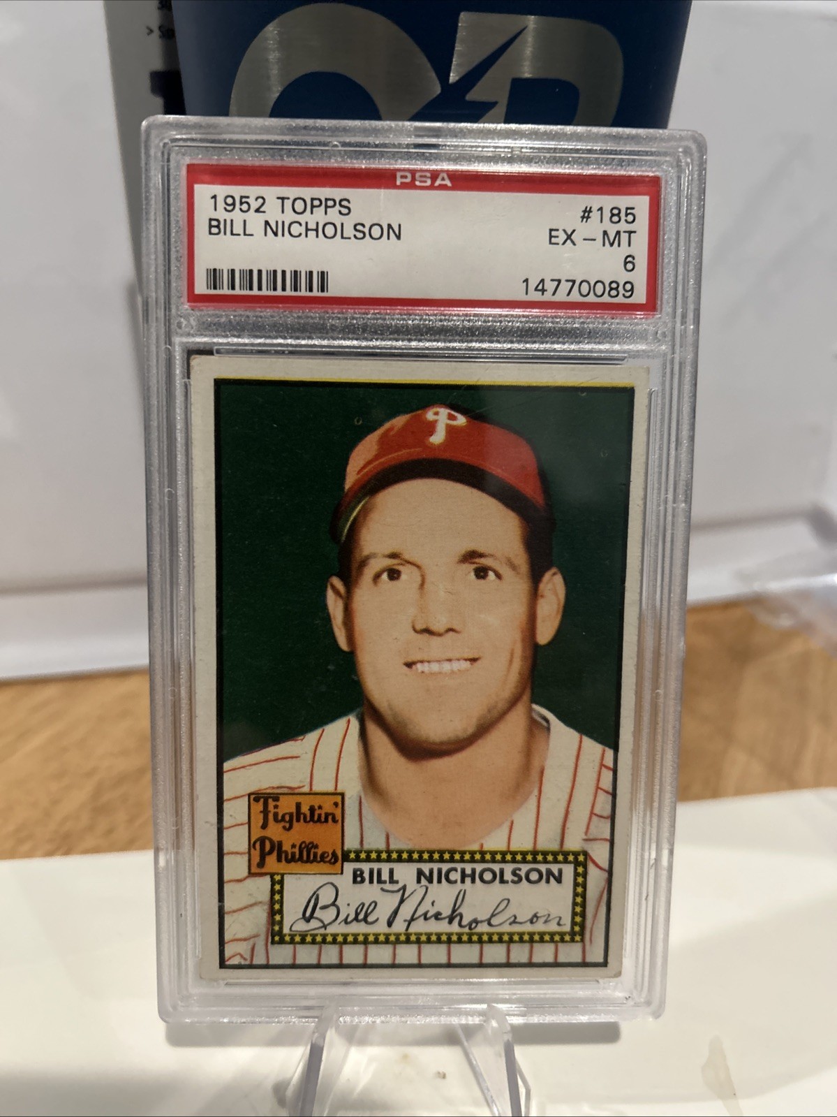 1952 Topps Bill Nicholson #185 PSA 6 EX-MT Philadelphia Phillies