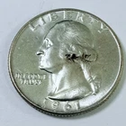 1961 D Washington Quarter 90% Silver XF EXTRA FINE DETAILS #8074