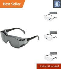 Gray Lens Safety Glasses - Ultra Lightweight, UV 99.99 Protection