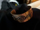 BELL TRADING POST Vintage Mid-Century Solid Copper Cuff Bracelet Repeating Wave  — photo 1