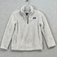 Patagonia Los Gatos 1/4 Zip Pullover Girls M 10 High Pile Fleece Gorpcore Cozy