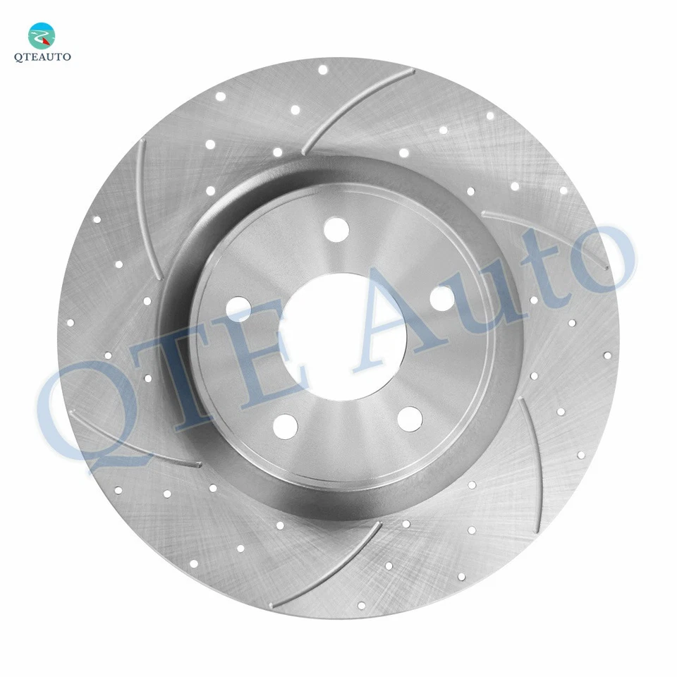 Rotores de freno delanteros ranurados perforados 320 mm para Nissan Pathfinder 2013-2015 2017 Foto 3 de 4