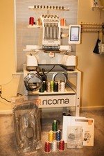 Ricoma EM-1010 Embroidery Machine Used with Stand  Attachments Chroma Software