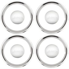 Baby Moon Chrome Hubcaps And 15 Inch Wheel Beauty Rings