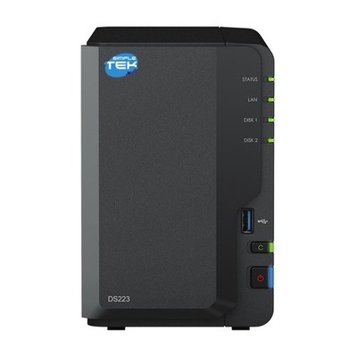 Synology DS223 NAS 2-Bay Dual HDD 500GB Preinstalled SATA Ethernet